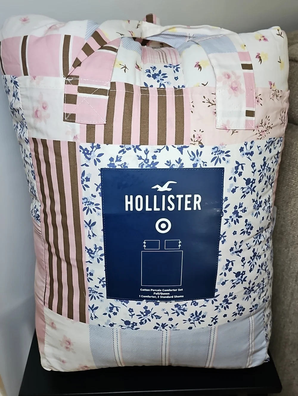 Queen/Full Percale Patchwork Comforter Set from The Hollister Collection Target